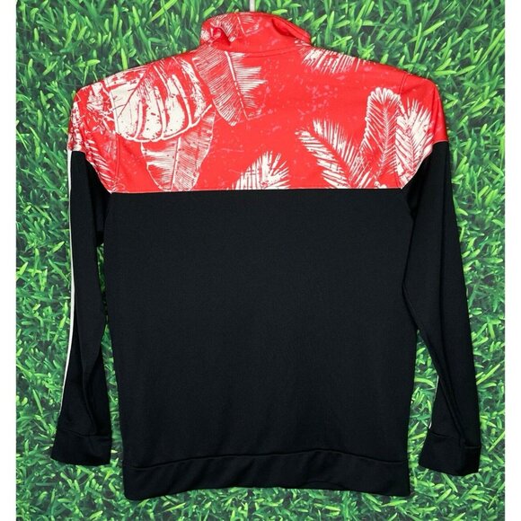 Under Armour Project Rock Aloha Print Full Zip Track Jacket Mens Large Red Black - Picture 5 of 6